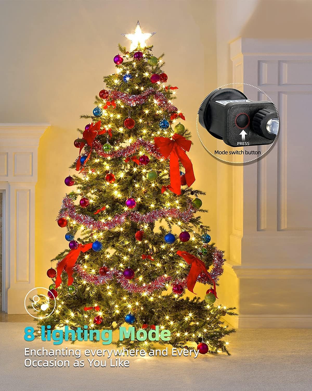 10m Αδιάβροχα IP44 Χριστουγεννιάτικα Λαμπάκια Μπαταρίας με Θερμό Φωτισμό και 8 Προγράμματα Λειτουργίας - AIGOSTAR 10m Αδιάβροχα IP44 Χριστουγεννιάτικα Λαμπάκια Μπαταρίας με Θερμό Φωτισμό και 8 Προγράμματα Λειτουργίας - AIGOSTAR