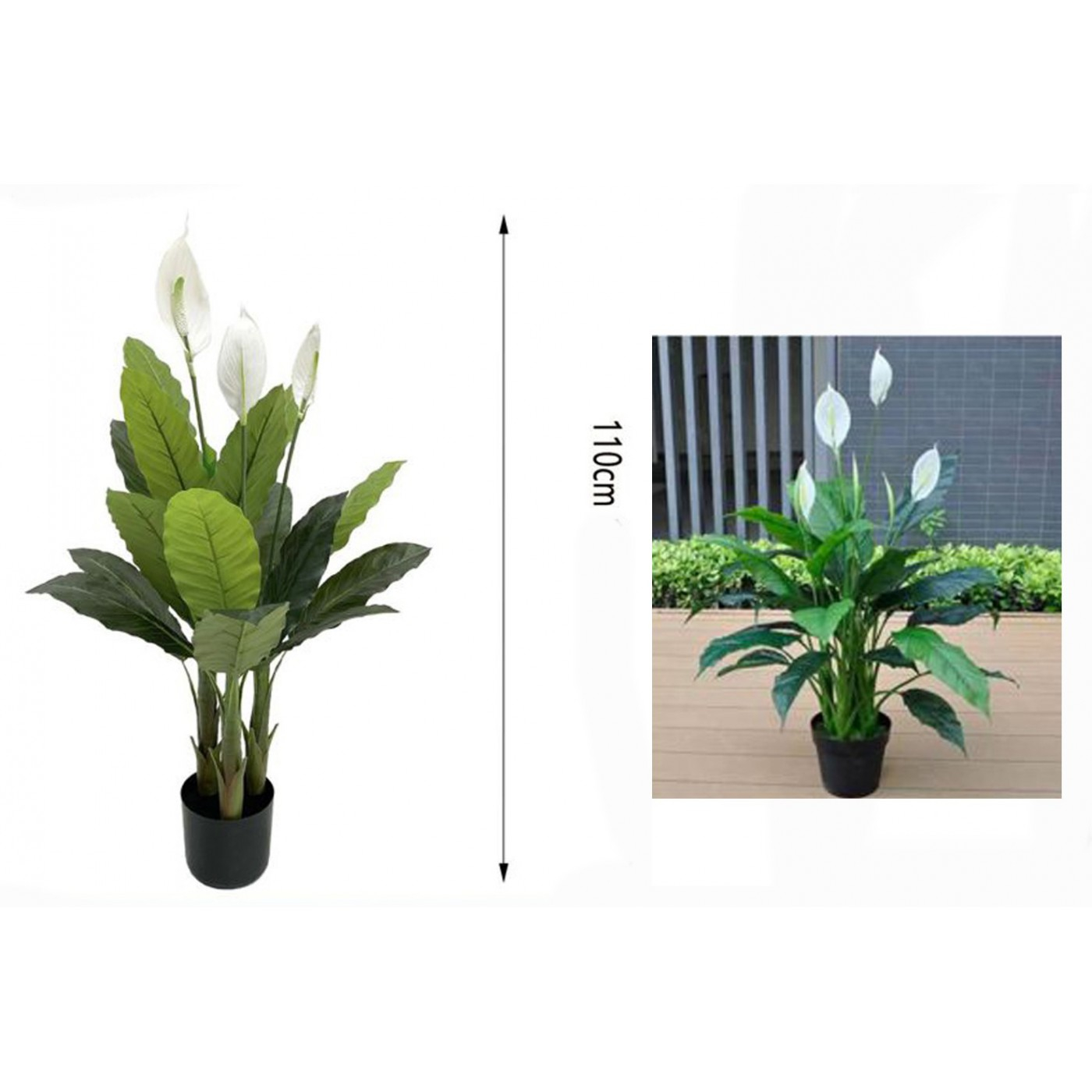 110cm Τεχνητό Διακοσμητικό Φυτό Σπαθίφυλλο 110cm Τεχνητό Διακοσμητικό Φυτό Σπαθίφυλλο