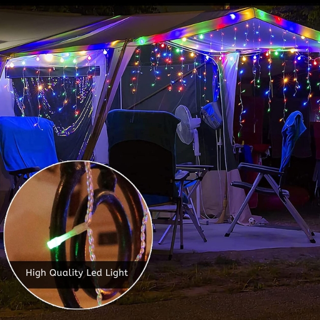 15 x 0,4m Χριστουγεννιάτικα Φωτάκια - Ασύμμετρη Κουρτίνα Βροχή - Πολύχρωμου RGB Φωτισμού - Εσωτερικού & Εξωτερικού Χώρου - AIGOSTAR 15 x 0,4m Χριστουγεννιάτικα Φωτάκια - Ασύμμετρη Κουρτίνα Βροχή - Πολύχρωμου RGB Φωτισμού - Εσωτερικού & Εξωτερικού Χώρου - AIGOSTAR