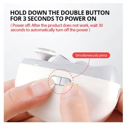 2 σε 1 Αυτόματος Φορητός Νυχοκόπτης και Τροχός Μανικιούρ Λευκό 2 σε 1 Αυτόματος Φορητός Νυχοκόπτης και Τροχός Μανικιούρ Λευκό