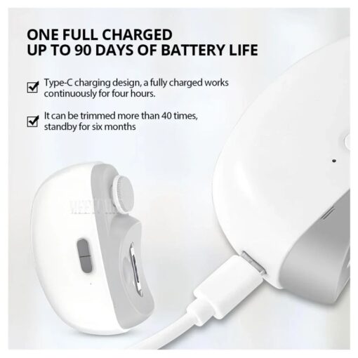 2 σε 1 Αυτόματος Φορητός Νυχοκόπτης και Τροχός Μανικιούρ Λευκό 2 σε 1 Αυτόματος Φορητός Νυχοκόπτης και Τροχός Μανικιούρ Λευκό