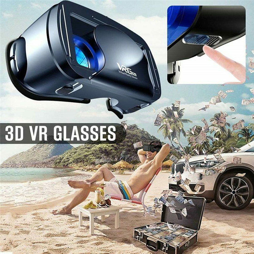 3D VRG Pro Headset Ρυθμιζόμενα Γυαλιά Εικονικής Πραγματικότητας με Ενσωματωμένα Ανασυρόμενα Ακουστικά για Smartphone Κινητά 5 έως 7 Ιντσών 3D VRG Pro Headset Ρυθμιζόμενα Γυαλιά Εικονικής Πραγματικότητας με Ενσωματωμένα Ανασυρόμενα Ακουστικά για Smartphone Κινητά 5 έως 7 Ιντσών