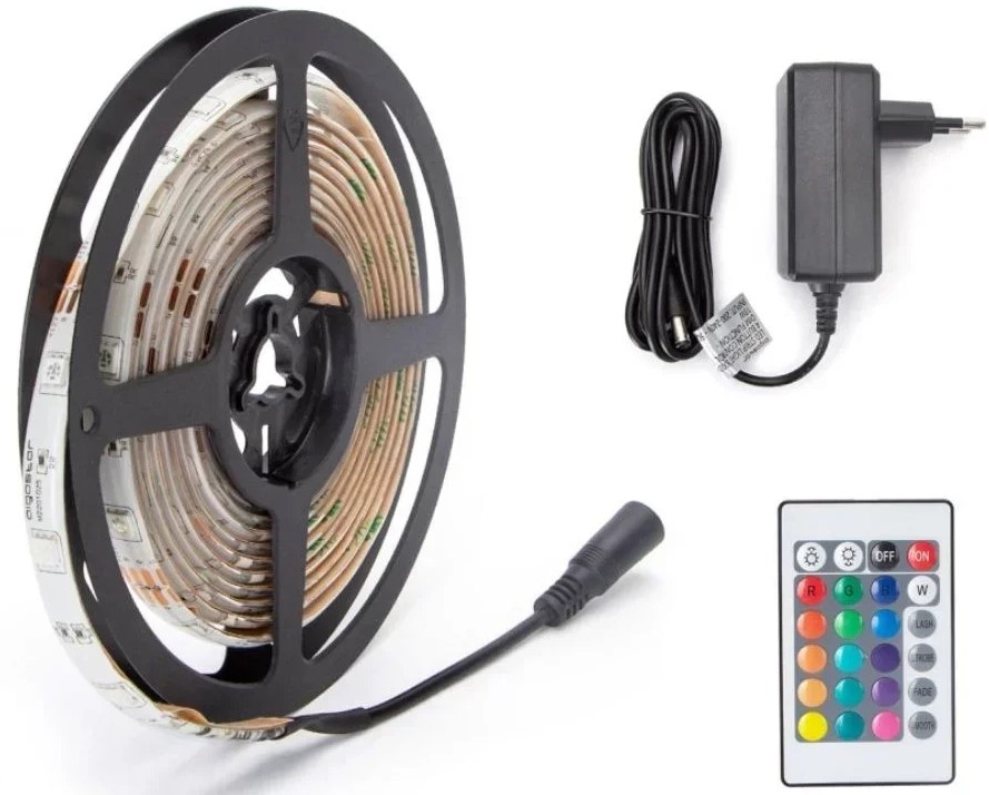 3m LED Φωτοταινία Ρυθμιζόμενης Έντασης Φωτισμού - Dimming 24W - RGB Φωτισμού με Τηλεχειριστήριο - AIGOSTAR 3m LED Φωτοταινία Ρυθμιζόμενης Έντασης Φωτισμού - Dimming 24W - RGB Φωτισμού με Τηλεχειριστήριο - AIGOSTAR