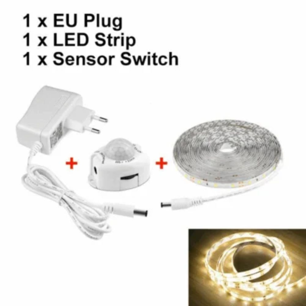 3m Ταινία LED με Αισθητήρα Κίνησης & Θερμό Λευκό Φωτισμό 3m Ταινία LED με Αισθητήρα Κίνησης & Θερμό Λευκό Φωτισμό