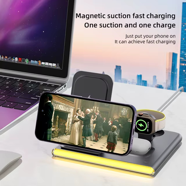 4 σε 1 Ασύρματος Μαγνητικός Φορτιστής 30W & Θύρα PD - Andowl 4 σε 1 Ασύρματος Μαγνητικός Φορτιστής 30W & Θύρα PD - Andowl