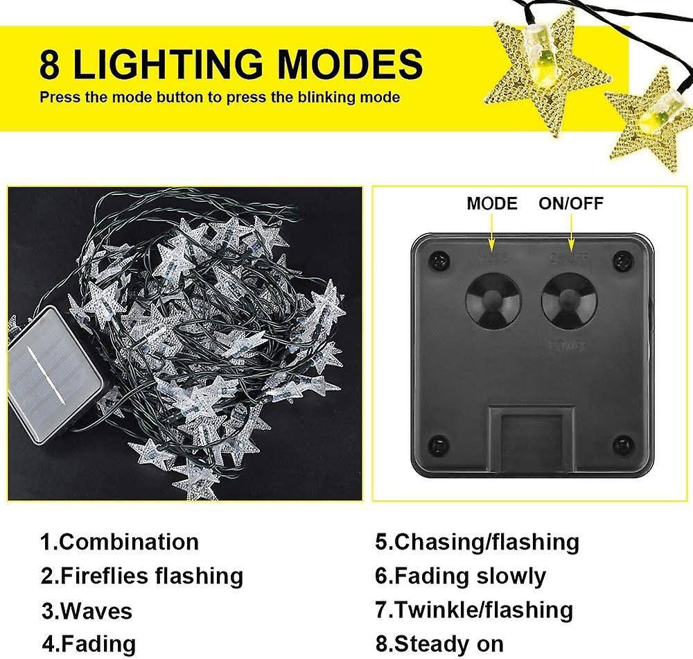 Αδιάβροχα Ηλιακά Διακοσμητικά Χριστουγεννιάτικα Φωτάκια LED Εξωτερικού Χώρου με Φωτοβολταϊκό Πάνελ Θερμού Φωτισμού Αδιάβροχα Ηλιακά Διακοσμητικά Χριστουγεννιάτικα Φωτάκια LED Εξωτερικού Χώρου με Φωτοβολταϊκό Πάνελ Θερμού Φωτισμού