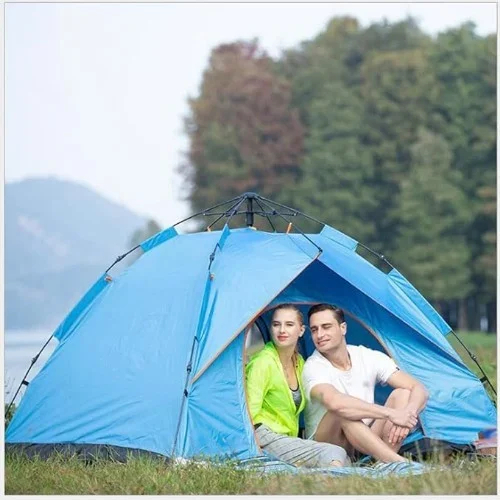 Αυτόματη Σκηνή Camping για 3 Άτομα 200x220x140εκ. Μπλε Αυτόματη Σκηνή Camping για 3 Άτομα 200x220x140εκ. Μπλε