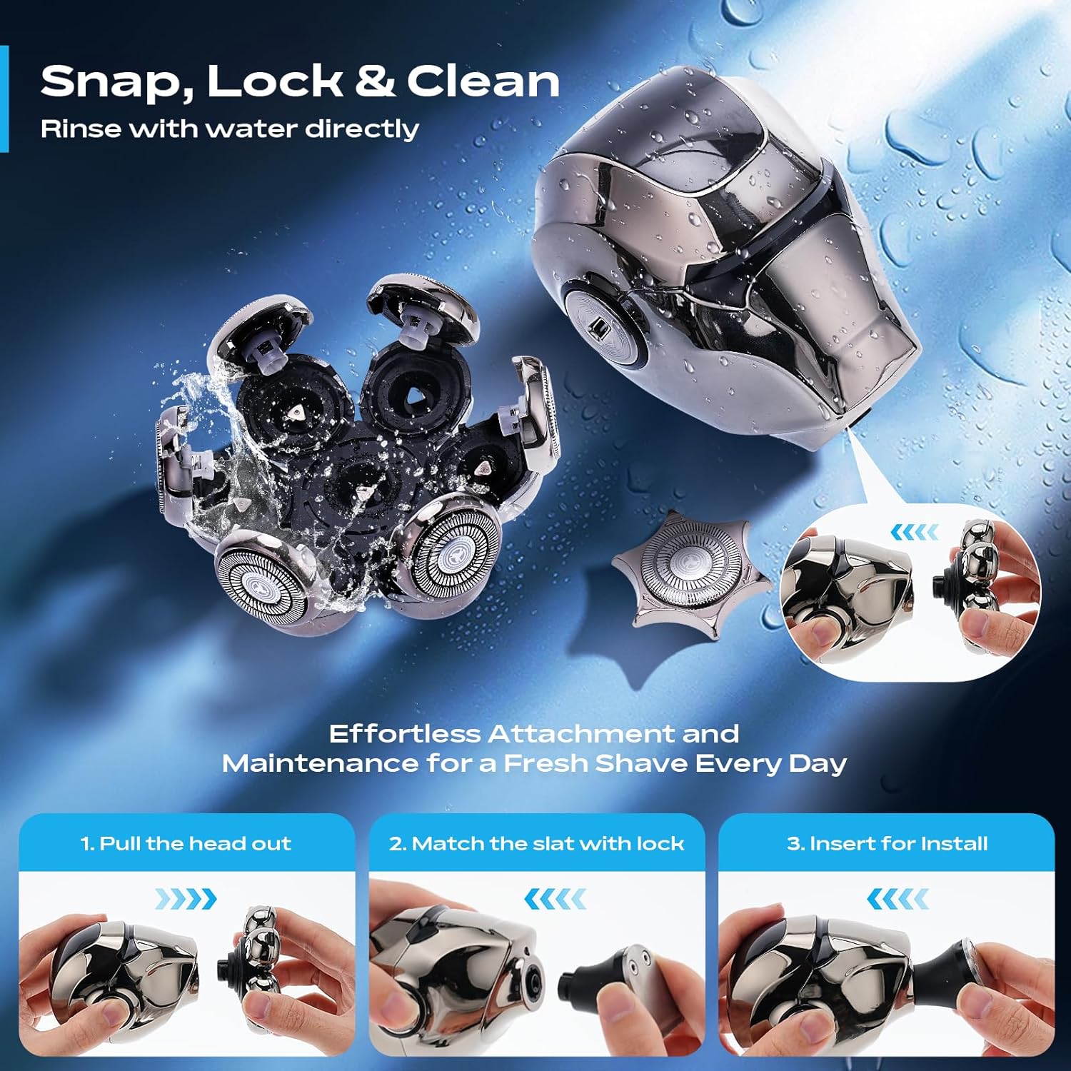 Αδιάβροχη Επαναφορτιζόμενη Κουρευτική - Ξυριστική Μηχανή με 5 Κεφαλές και Οθόνη LCD - Kemei Αδιάβροχη Επαναφορτιζόμενη Κουρευτική - Ξυριστική Μηχανή με 5 Κεφαλές και Οθόνη LCD - Kemei