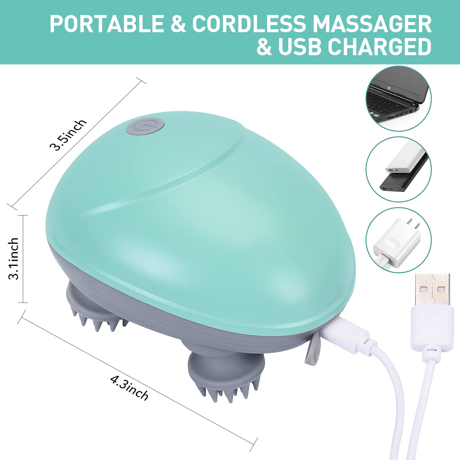 Αδιάβροχη Επαναφορτιζόμενη Πολυλειτουργική ηλεκτρική Συσκευή μασάζ Κεφαλής - Σώματος USB Φώρτισης Κόκκινο Αδιάβροχη Επαναφορτιζόμενη Πολυλειτουργική ηλεκτρική Συσκευή μασάζ Κεφαλής - Σώματος USB Φώρτισης Κόκκινο