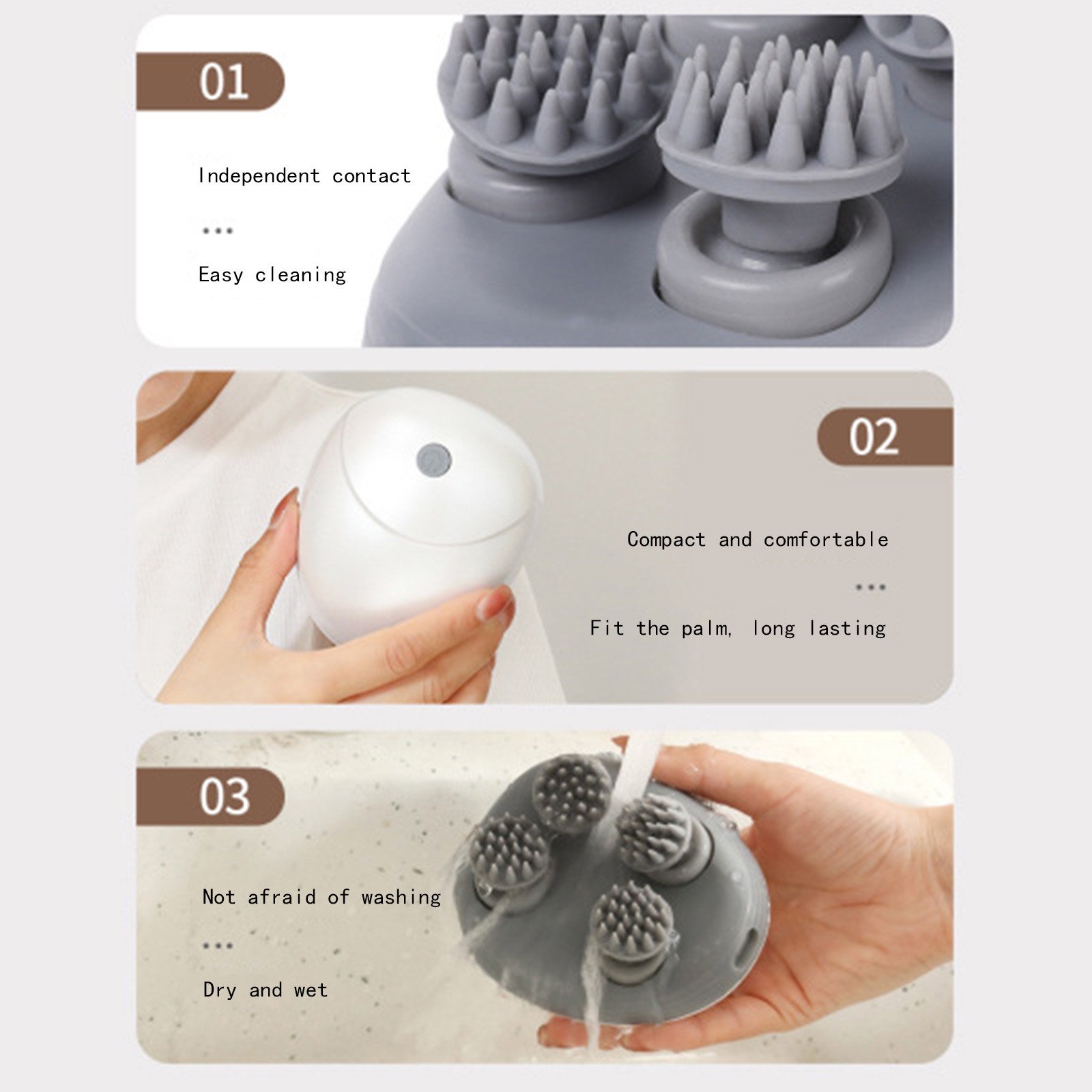 Αδιάβροχη Επαναφορτιζόμενη Πολυλειτουργική ηλεκτρική Συσκευή μασάζ Κεφαλής - Σώματος USB Φώρτισης Κόκκινο Αδιάβροχη Επαναφορτιζόμενη Πολυλειτουργική ηλεκτρική Συσκευή μασάζ Κεφαλής - Σώματος USB Φώρτισης Κόκκινο