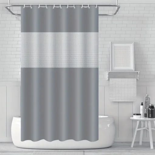 Αδιάβροχη Πλαστική Κουρτίνα Μπάνιου 180×180 cm Γκρι Αδιάβροχη Πλαστική Κουρτίνα Μπάνιου 180×180 cm Γκρι