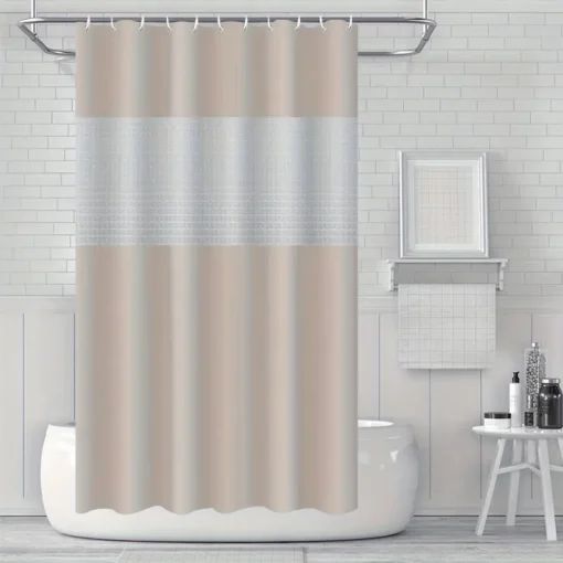 Αδιάβροχη Πλαστική Κουρτίνα Μπάνιου 180×180 cm Μπεζ Αδιάβροχη Πλαστική Κουρτίνα Μπάνιου 180×180 cm Μπεζ