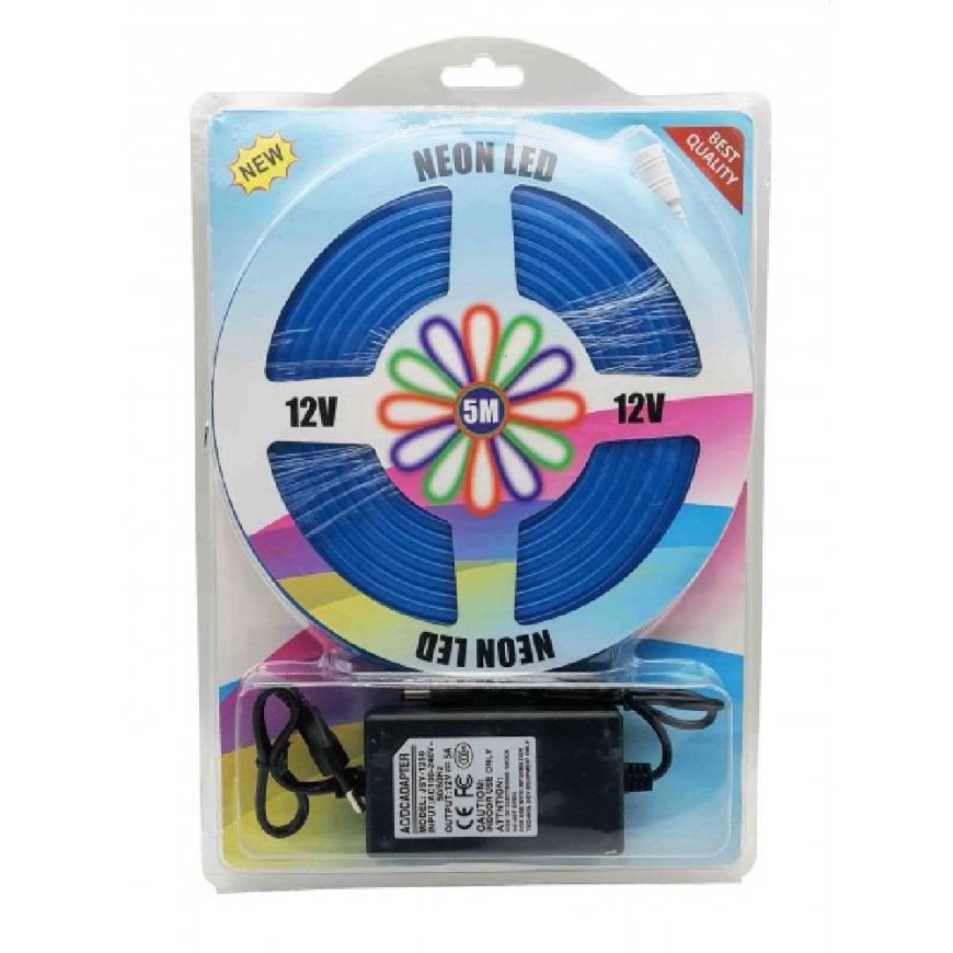 Αδιάβροχη Ταινία LED - Neon Flex Τροφοδοσίας 12V 5M Μπλε Φως Αδιάβροχη Ταινία LED - Neon Flex Τροφοδοσίας 12V 5M Μπλε Φως