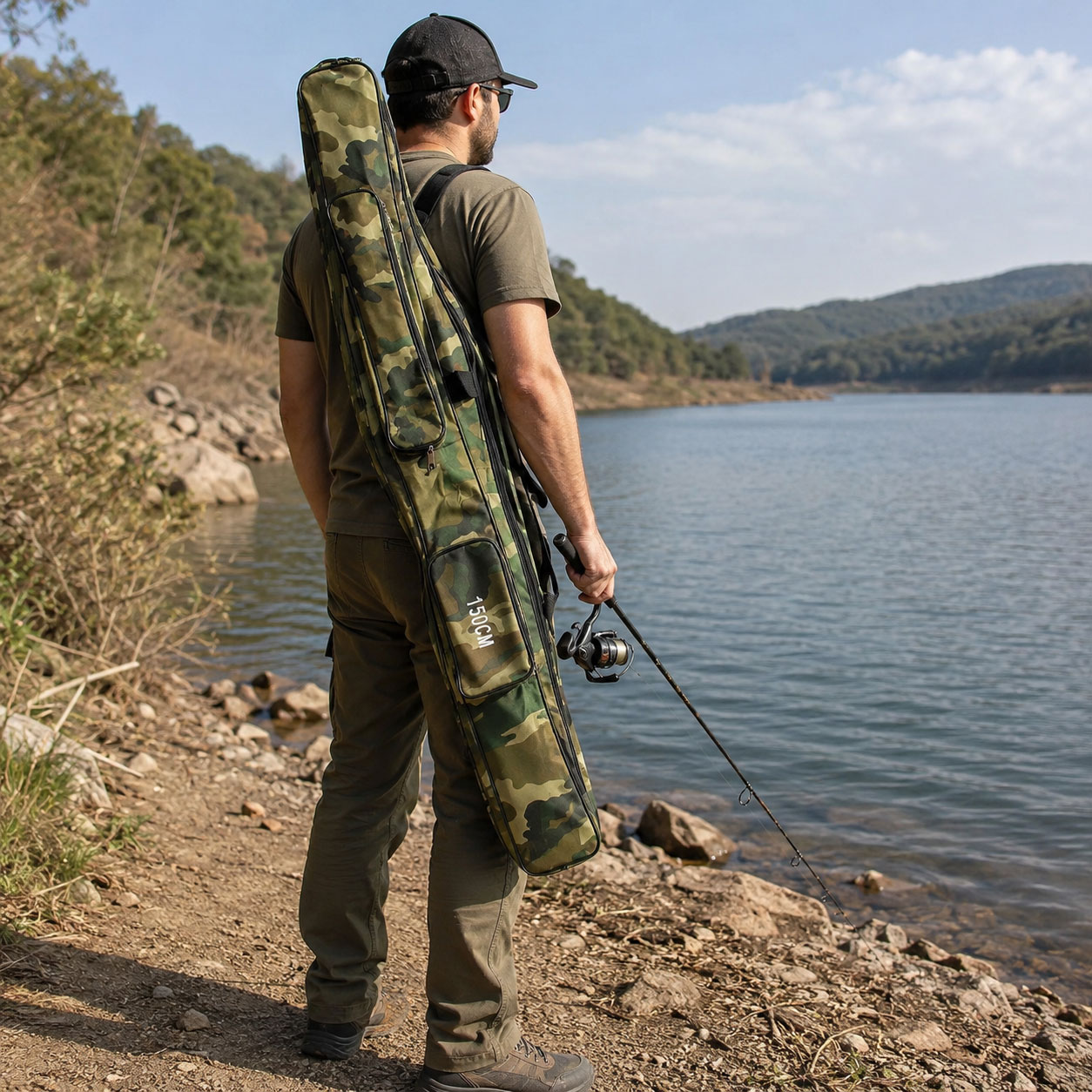 Αδιάβροχη Θήκη Καλαμιών Ψαρέματος Camouflage 150cm με Ιμάντες Μεταφοράς Αδιάβροχη Θήκη Καλαμιών Ψαρέματος Camouflage 150cm με Ιμάντες Μεταφοράς