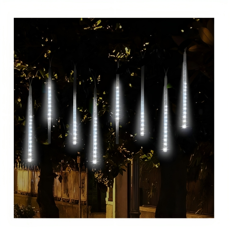 Αδιάβροχη Χριστουγεννιάτικη Κουρτίνα 10 LED Σταγόνες - Σταλακτίτες - Λευκού Ψυχρού Φωτισμού - 5μ - Arrango Αδιάβροχη Χριστουγεννιάτικη Κουρτίνα 10 LED Σταγόνες - Σταλακτίτες - Λευκού Ψυχρού Φωτισμού - 5μ - Arrango