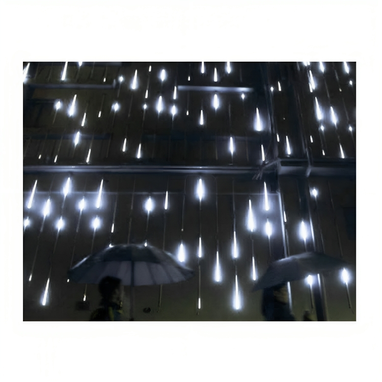 Αδιάβροχη Χριστουγεννιάτικη Κουρτίνα 10 LED Σταγόνες - Σταλακτίτες - Λευκού Ψυχρού Φωτισμού - 5μ - Arrango Αδιάβροχη Χριστουγεννιάτικη Κουρτίνα 10 LED Σταγόνες - Σταλακτίτες - Λευκού Ψυχρού Φωτισμού - 5μ - Arrango