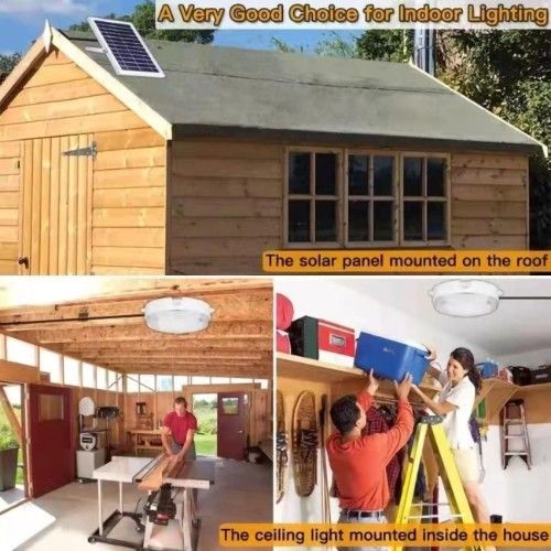 Αδιάβροχο Ηλιακό Φωτιστικό Οροφής 350W LED με Timer & Χειριστήριο - Solar LED Lamp Άσπρο Αδιάβροχο Ηλιακό Φωτιστικό Οροφής 350W LED με Timer & Χειριστήριο - Solar LED Lamp Άσπρο