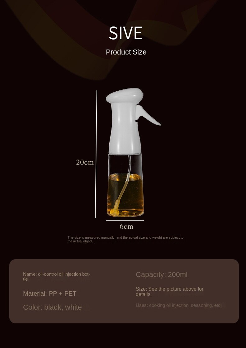 Αδιάβροχος Διανεμητής Λαδιού σε Μπουκάλι - Σπρέι Μαγειρικής 210ml Αδιάβροχος Διανεμητής Λαδιού σε Μπουκάλι - Σπρέι Μαγειρικής 210ml