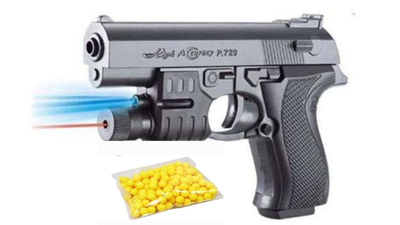 Αεροβόλο Όπλο Σκοποβολής Ευθύβολο με Laser και Φακό για Μπίλιες 6mm Airsoft Gun Αεροβόλο Όπλο Σκοποβολής Ευθύβολο με Laser και Φακό για Μπίλιες 6mm Airsoft Gun