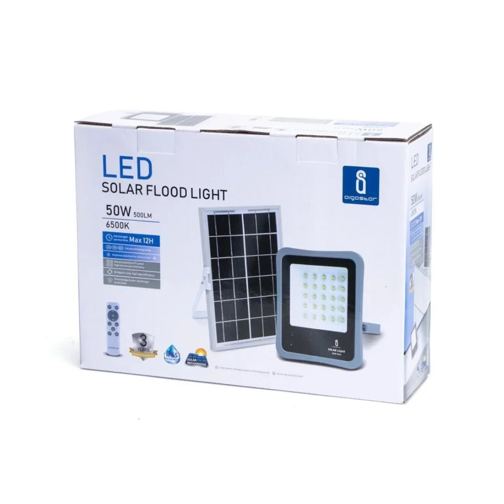 Aigostar Αδιάβροχος Ηλιακός Προβολέας Dimmable LED 50W Ψυχρό Λευκό 3,2V IP65 με Ενσωματωμένη Μπαταρία και Τηλεχειριστήριο Aigostar Αδιάβροχος Ηλιακός Προβολέας Dimmable LED 50W Ψυχρό Λευκό 3,2V IP65 με Ενσωματωμένη Μπαταρία και Τηλεχειριστήριο