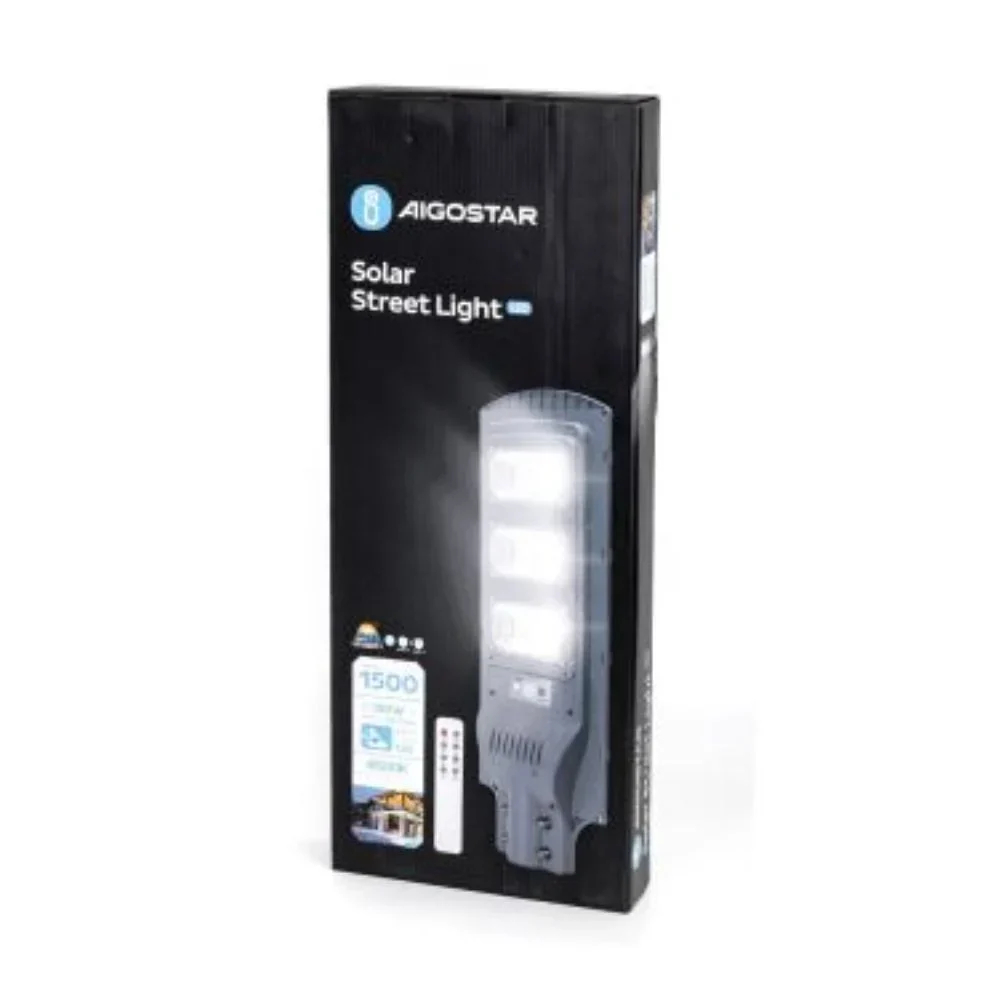 Aigostar LED Ηλιακό Φωτιστικό Κήπου με Αισθητήρα LED/150W/3,2V 6500K Προστασία IP65 και Τηλεχειριστήριο Aigostar LED Ηλιακό Φωτιστικό Κήπου με Αισθητήρα LED/150W/3,2V 6500K Προστασία IP65 και Τηλεχειριστήριο