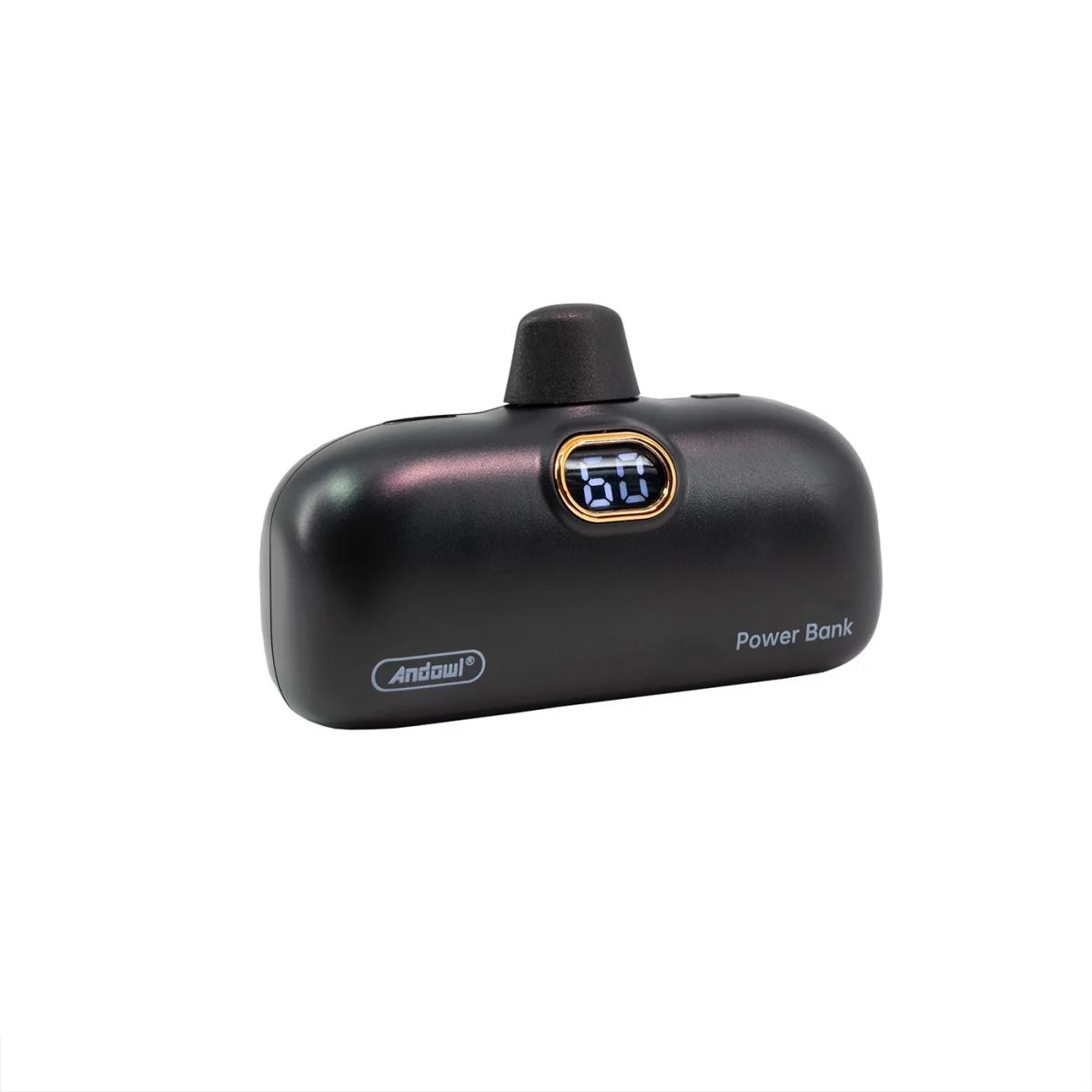 ANDOWL Mini Lightning Powerbank 6500mAh με Οθόνη Μπαταρίας – Μαύρο ANDOWL Mini Lightning Powerbank 6500mAh με Οθόνη Μπαταρίας – Μαύρο