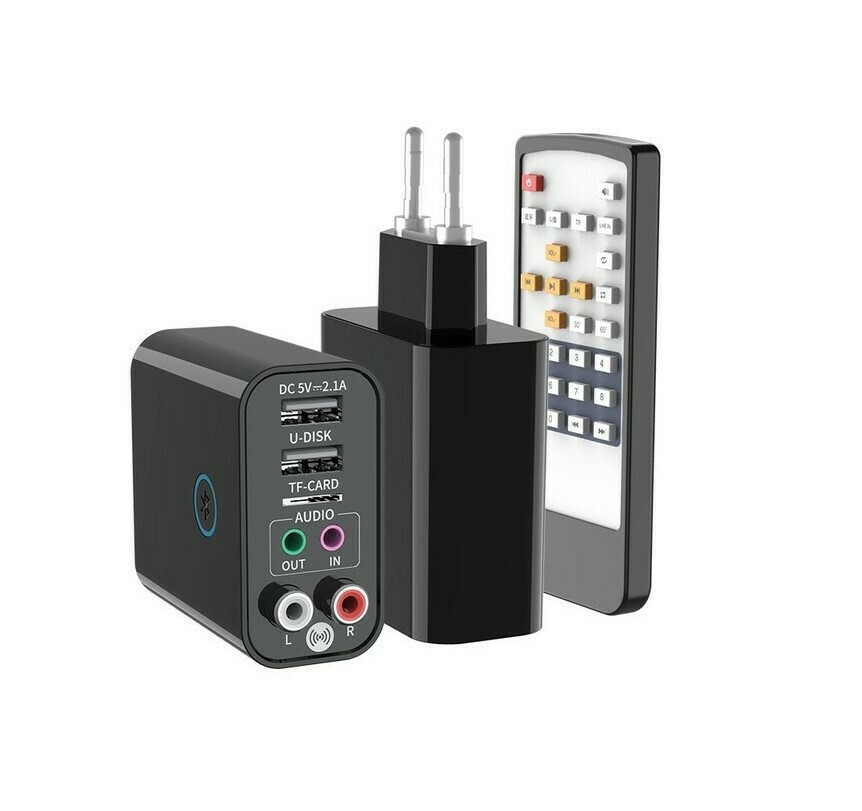 Andowl Πομπός Ήχου Δέκτης 2RCA Aux Wireless Audio Adapter με Τηλεχειριστήριο & Υποστήριξη Κάρτας TF & USB Flashdrive Φορτιστής Τοίχου Κ16 Andowl Πομπός Ήχου Δέκτης 2RCA Aux Wireless Audio Adapter με Τηλεχειριστήριο & Υποστήριξη Κάρτας TF & USB Flashdrive Φορτιστής Τοίχου Κ16