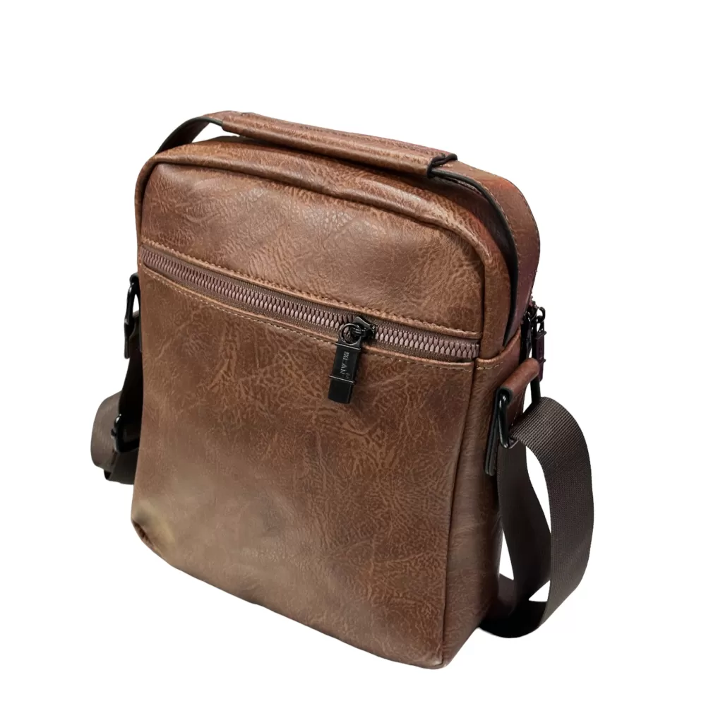 Ανδρικό Τσαντάκι Ώμου - Χειρός από Δερματίνη με Εξωτερικές Τσέπες και Φερμουάρ MCAN Ανδρικό Τσαντάκι Ώμου - Χειρός από Δερματίνη με Εξωτερικές Τσέπες και Φερμουάρ MCAN