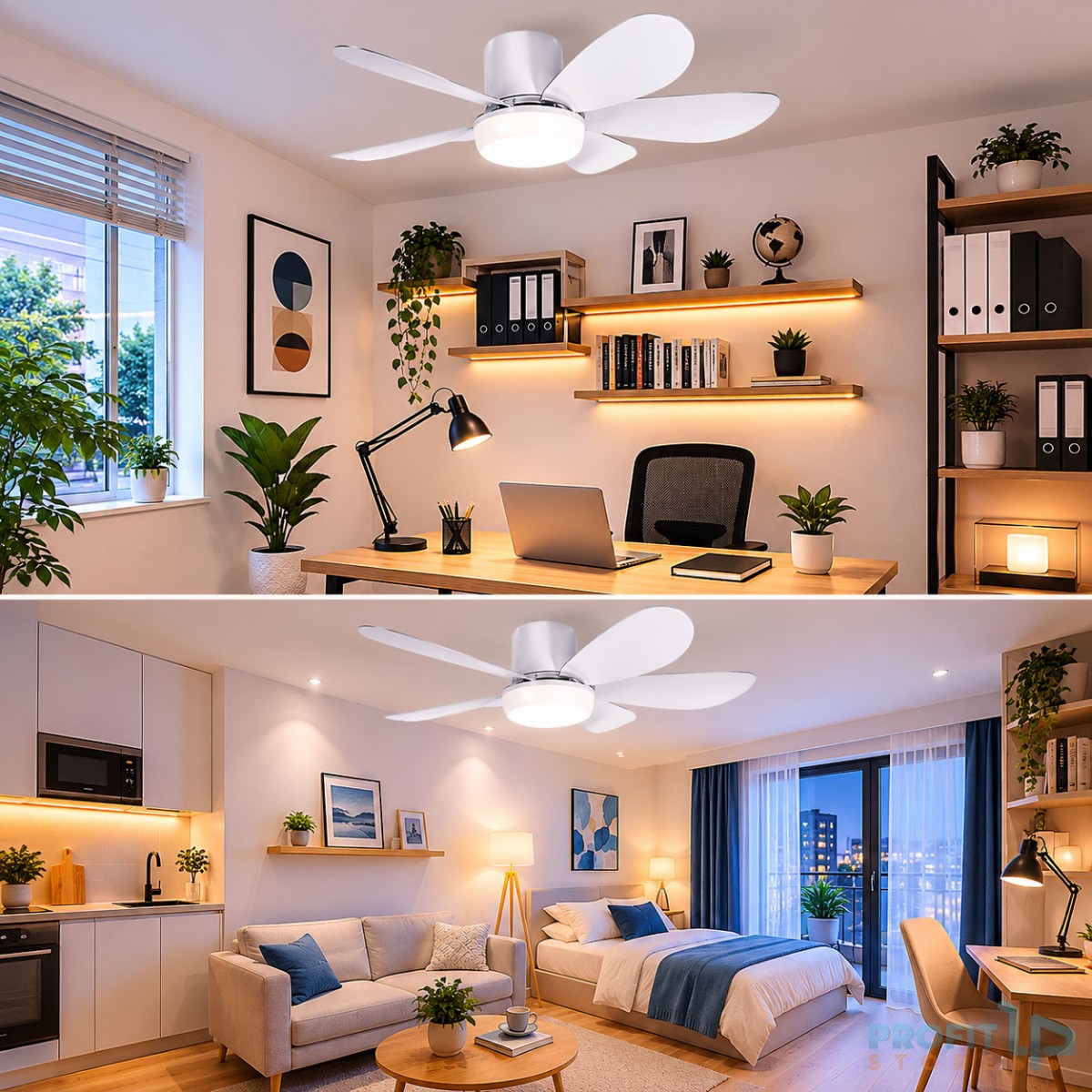 Ανεμιστήρας Οροφής και Φωτιστικό LED 40W με Timer και DC Motor Andowl Ανεμιστήρας Οροφής και Φωτιστικό LED 40W με Timer και DC Motor Andowl