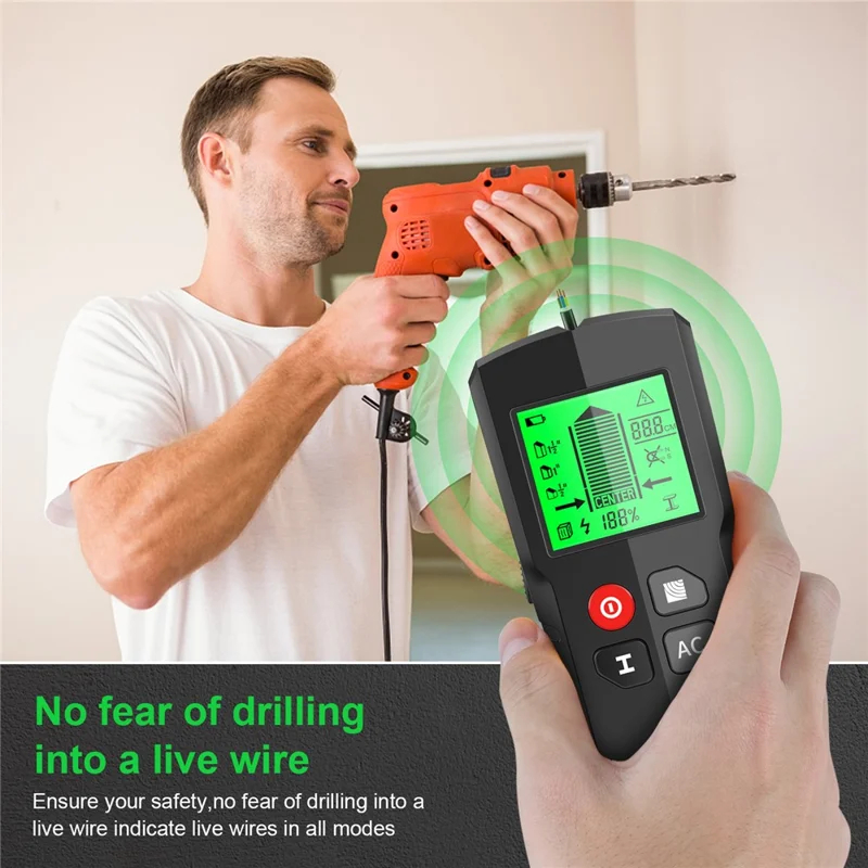 Ανιχνευτής Καλωδίων & Μεταλλικών Στοιχείων Τοίχου με Ψηφιακή Οθόνη Ανιχνευτής Καλωδίων & Μεταλλικών Στοιχείων Τοίχου με Ψηφιακή Οθόνη
