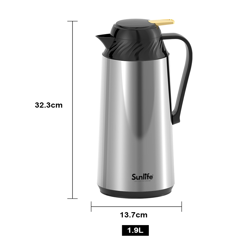 Ανοξείδωτη Κανάτα Θερμός 1900ml με Καπάκι και Λαβή Ανοξείδωτη Κανάτα Θερμός 1900ml με Καπάκι και Λαβή