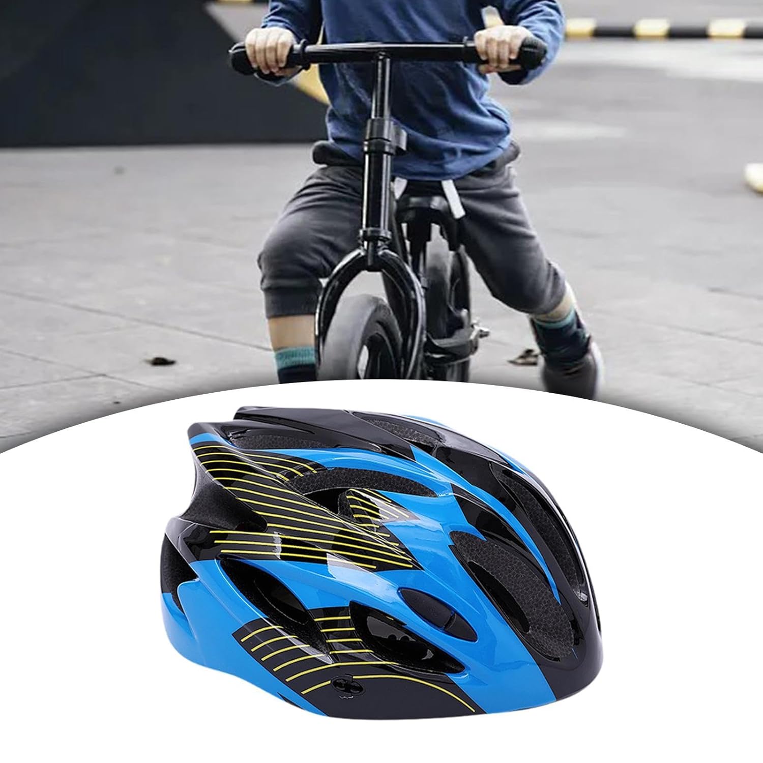 Ανθεκτικό Παιδικό Κράνος Ποδηλάτου & Πατινιού 47–57cm Ρυθμιζόμενο Μαύρο/Μπλε Ανθεκτικό Παιδικό Κράνος Ποδηλάτου & Πατινιού 47–57cm Ρυθμιζόμενο Μαύρο/Μπλε