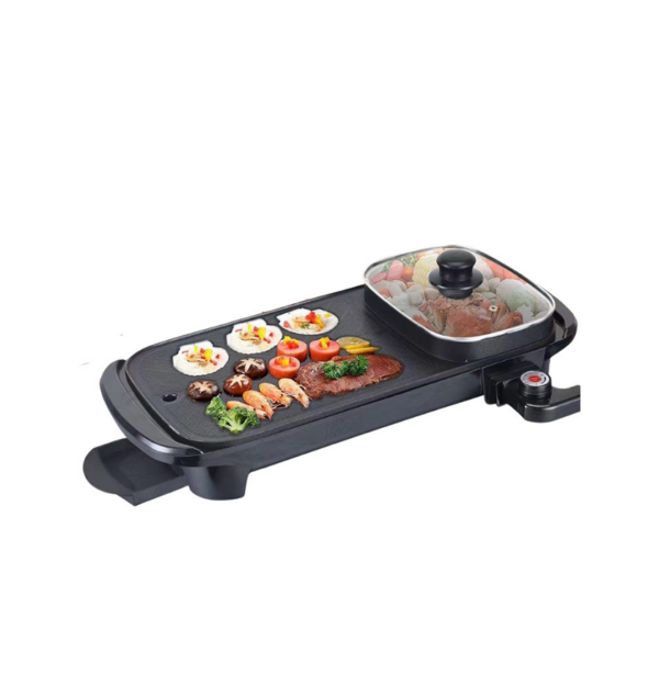 Αντικολλητικό Teppanyaki- Πλάκα Ψησίματος με Ρυθμιζόμενο Θερμοστάτη και Καπάκι Sokany 1600W 39εκ Αντικολλητικό Teppanyaki- Πλάκα Ψησίματος με Ρυθμιζόμενο Θερμοστάτη και Καπάκι Sokany 1600W 39εκ