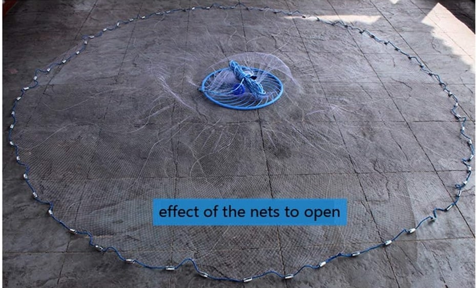 Αρματωμένο Πεζόβολο με Στεφάνι 2,7m & Κρυσταλιζέ Δίχτυ Ψαρέματος Αρματωμένο Πεζόβολο με Στεφάνι 2,7m & Κρυσταλιζέ Δίχτυ Ψαρέματος