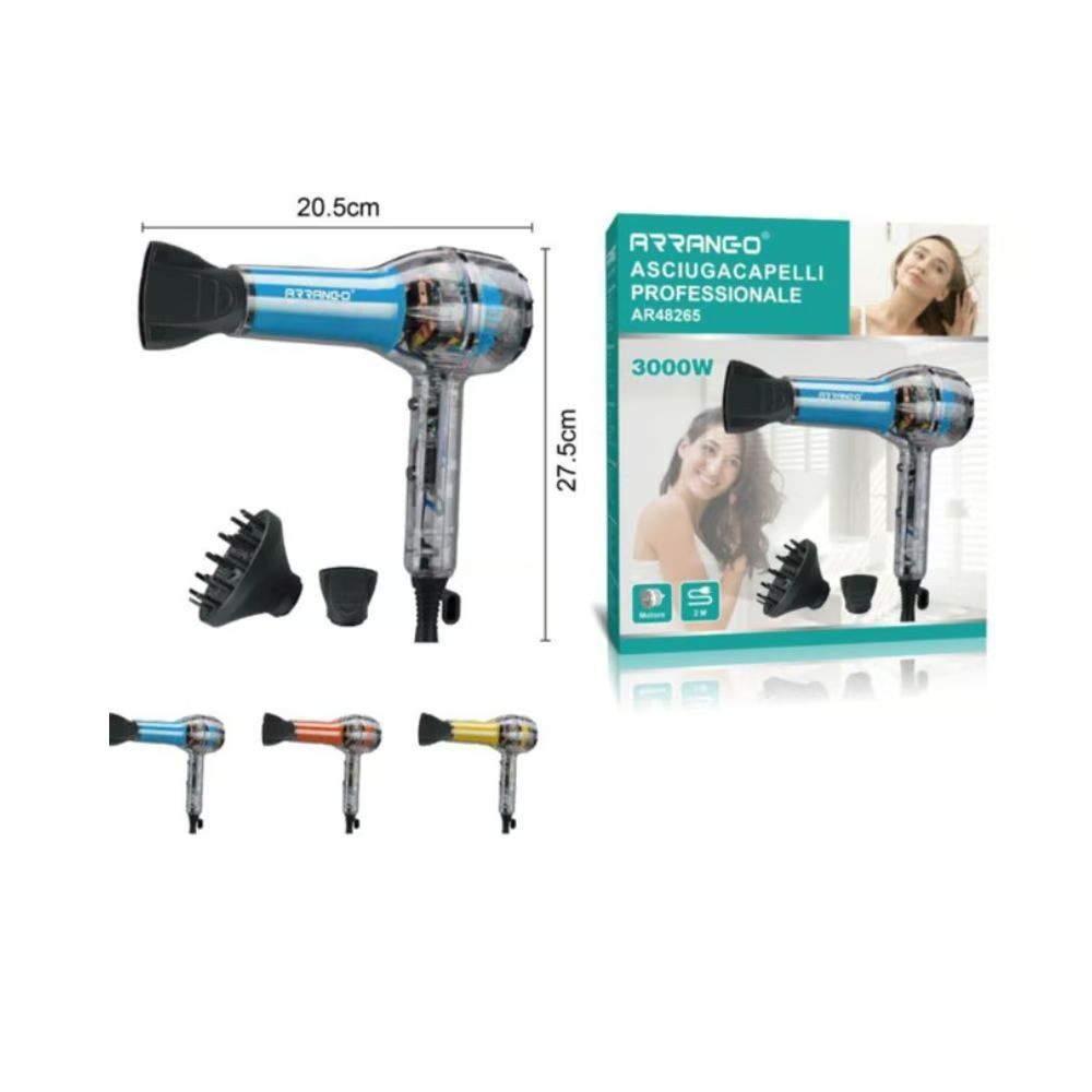 Arrango Επαγγελματικό ΣεσουάρΥψηλής Ισχύος Πιστολάκι Μαλλιών 3000W – Κίτρινο Arrango Επαγγελματικό ΣεσουάρΥψηλής Ισχύος Πιστολάκι Μαλλιών 3000W – Κίτρινο