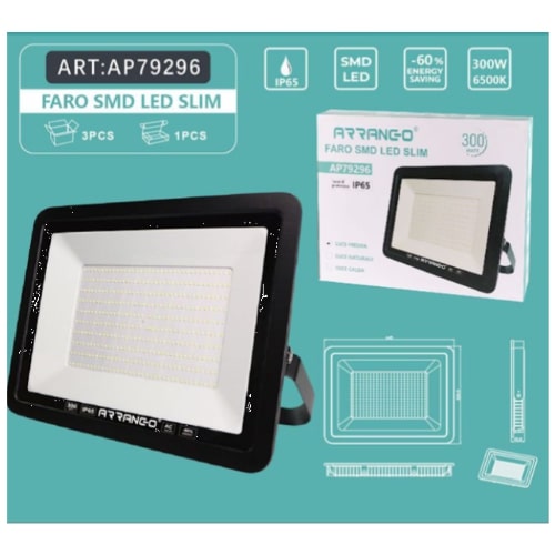 Arrango Επιτοίχιος Προβολέας LED 300W Arrango Επιτοίχιος Προβολέας LED 300W