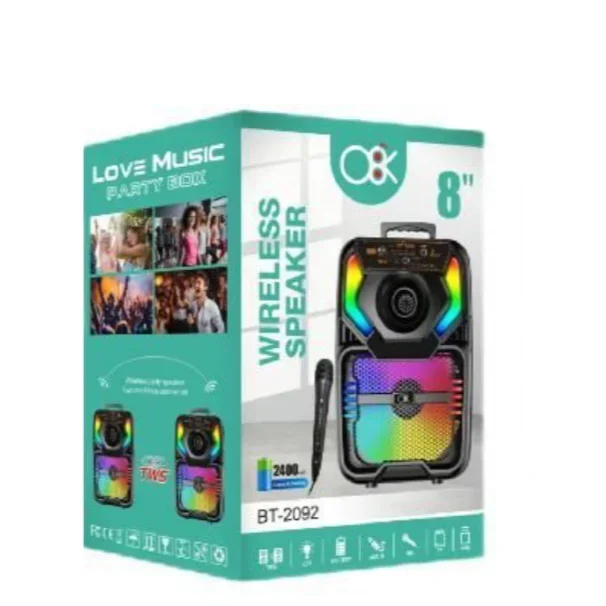 Ασύρματο Φορητό Ηχείο Bluetooth με LED RGB Φωτισμό, USB, TF, AUX, Ραδιόφωνο και Μικρόφωνο σε Μαύρο Χρώμα Ασύρματο Φορητό Ηχείο Bluetooth με LED RGB Φωτισμό, USB, TF, AUX, Ραδιόφωνο και Μικρόφωνο σε Μαύρο Χρώμα