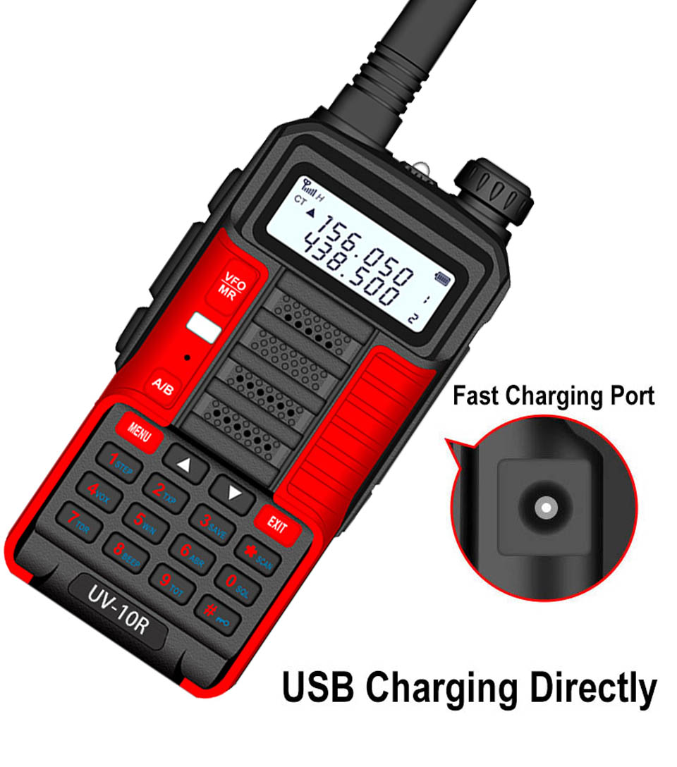 Aσύρματο Φορητός Πομποδέκτης Dual Band Walkie Talkie VHF/UHF 10W Baofeng με Μονόχρωμη Οθόνη Aσύρματο Φορητός Πομποδέκτης Dual Band Walkie Talkie VHF/UHF 10W Baofeng με Μονόχρωμη Οθόνη