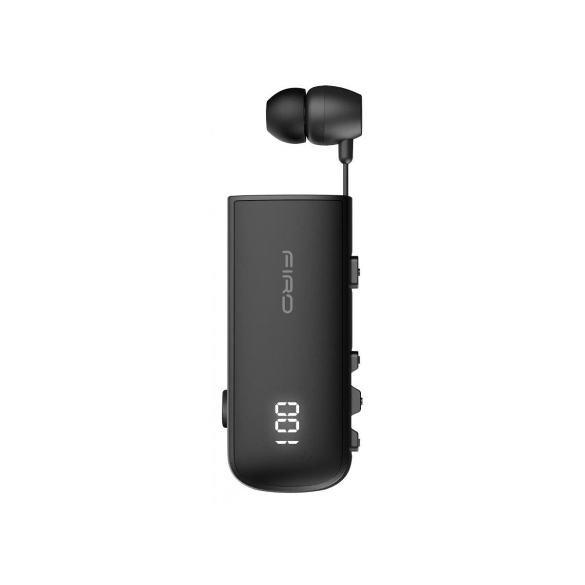 Ασύρματο Handsfree Ακουστικό Bluetooth Firo με Αναδιπλούμενο Καλώδιο, Δόνηση & Ένδειξη Μπαταρίας – Μαύρο Ασύρματο Handsfree Ακουστικό Bluetooth Firo με Αναδιπλούμενο Καλώδιο, Δόνηση & Ένδειξη Μπαταρίας – Μαύρο