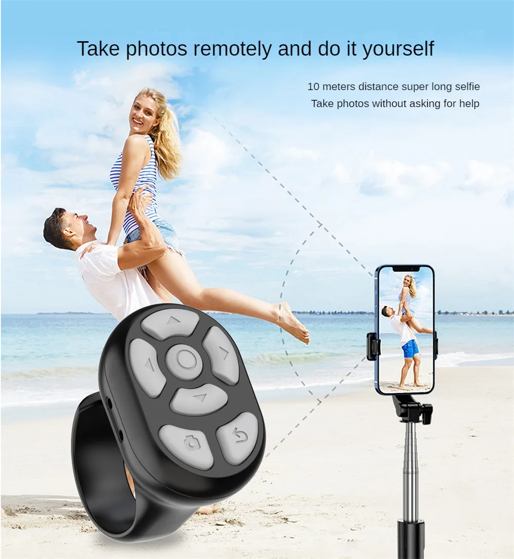 Ασύρματο Χειριστήριο-Δαχτυλίδι Bluetooth Κινητού για Απομακρυσμένη Διαχείριση Εφαρμογών, Selfie και Βίντεο Ασύρματο Χειριστήριο-Δαχτυλίδι Bluetooth Κινητού για Απομακρυσμένη Διαχείριση Εφαρμογών, Selfie και Βίντεο