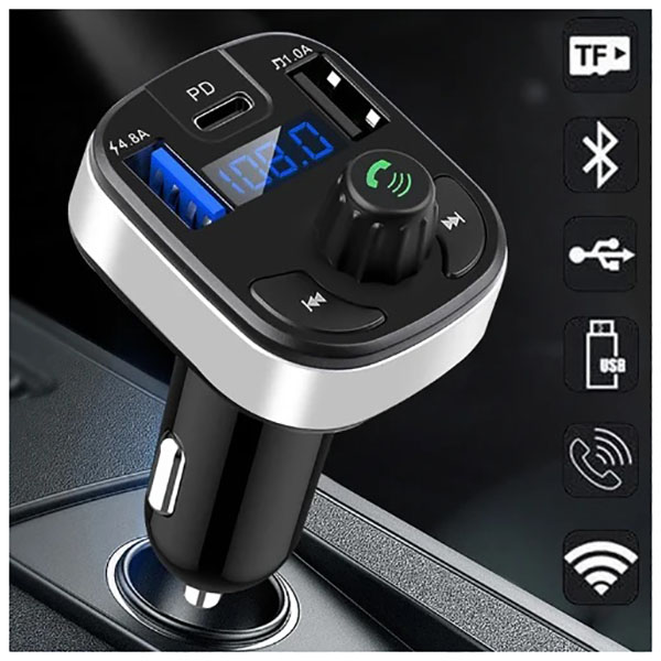 Ασύρματος Πομπός FM με 2 USB και Υποδοχή Κάρτας Μνήμης Andowl μαύρο Ασύρματος Πομπός FM με 2 USB και Υποδοχή Κάρτας Μνήμης Andowl μαύρο