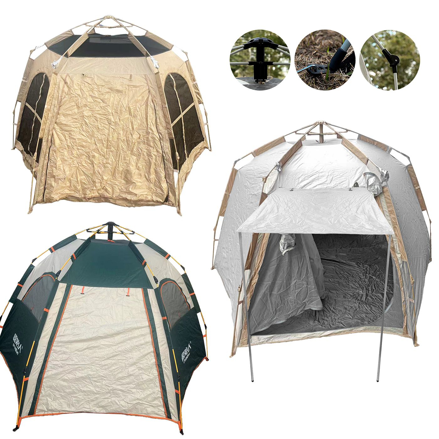 Αυτόματη Αδιάβροχη Σκηνή Camping 5+ Ατόμων 2.4 x 2.8 x 1.8m -SummerTiempo Αυτόματη Αδιάβροχη Σκηνή Camping 5+ Ατόμων 2.4 x 2.8 x 1.8m -SummerTiempo
