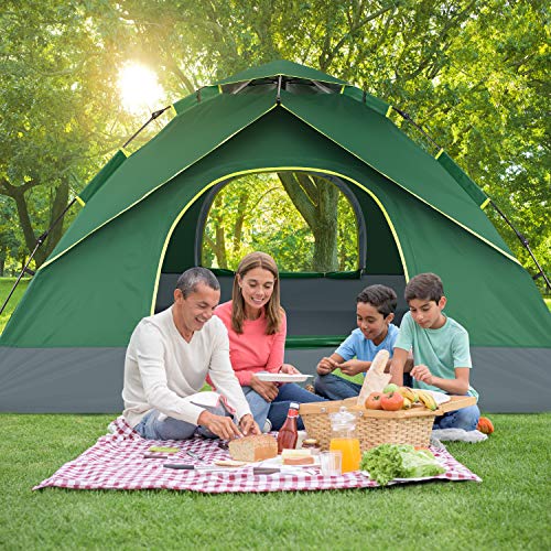 Αυτόματη Σκηνή Igloo για Camping 4 Ατόμων - Καλοκαιρινή - Πράσινη - 200 x 200 x 150 εκ. Αυτόματη Σκηνή Igloo για Camping 4 Ατόμων - Καλοκαιρινή - Πράσινη - 200 x 200 x 150 εκ.