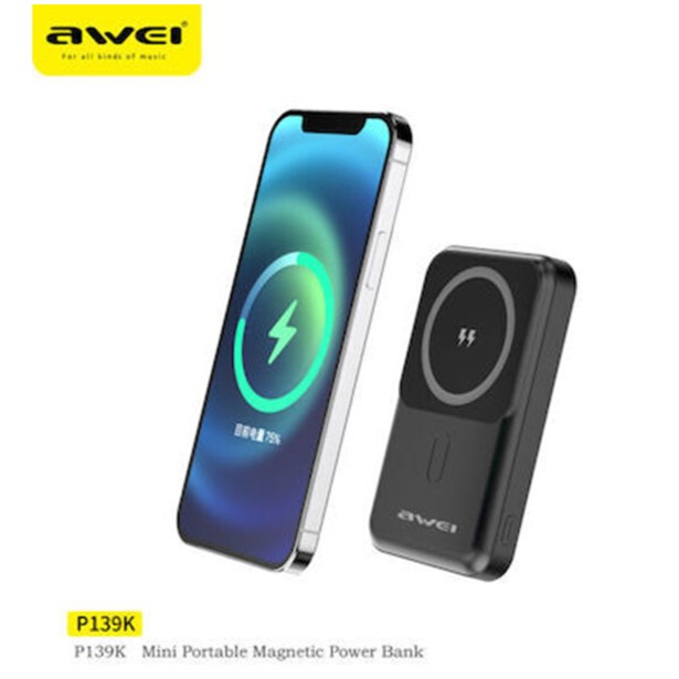 Awei Power Bank 10000 mAh - Ασύρματος Φορητός Γρήγορος Φορτιστής - Μαύρος Awei Power Bank 10000 mAh - Ασύρματος Φορητός Γρήγορος Φορτιστής - Μαύρος
