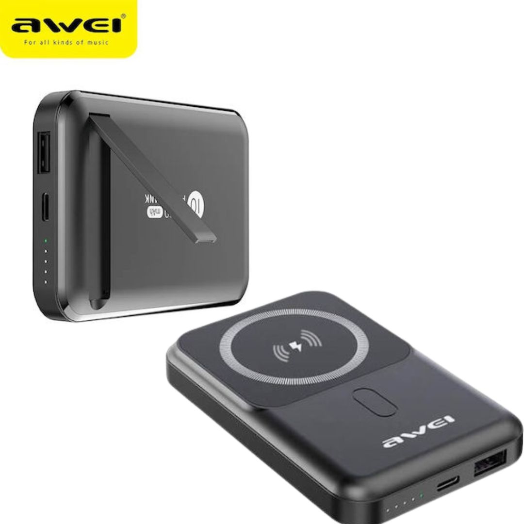 Awei Power Bank 10000 mAh - Ασύρματος Φορητός Γρήγορος Φορτιστής - Μαύρος Awei Power Bank 10000 mAh - Ασύρματος Φορητός Γρήγορος Φορτιστής - Μαύρος