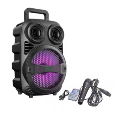 Bluetooth Ηχείο Με Καραόκε και Ενσύρματο Μικρόφωνο - USB,SD Player & LED Φωτισμό Bluetooth Ηχείο Με Καραόκε και Ενσύρματο Μικρόφωνο - USB,SD Player & LED Φωτισμό