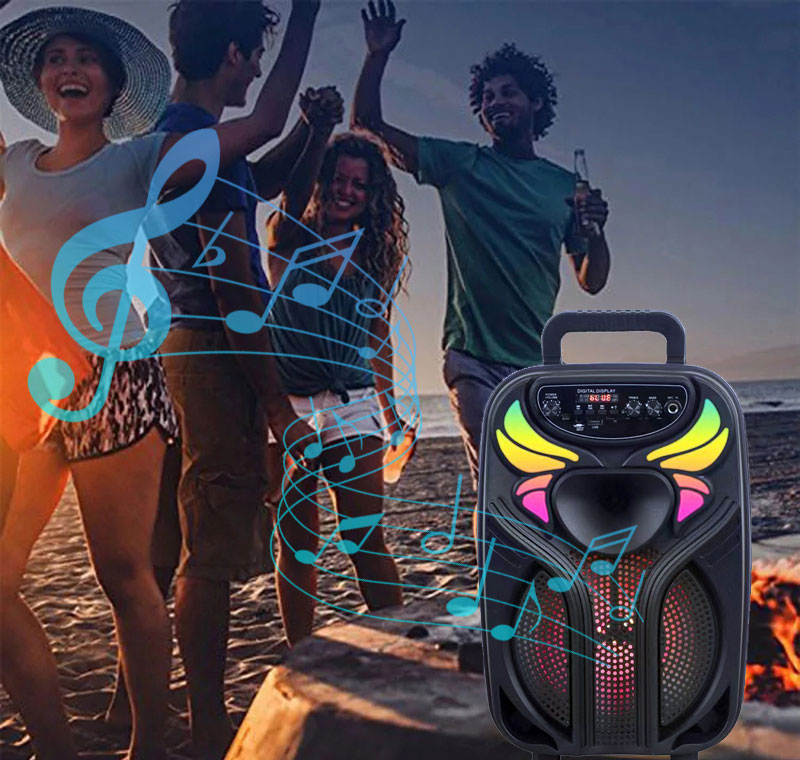 Bluetooth Σύστημα Καραόκε Super Bass με Ηχείο, Μικρόφωνο, Τηλεχειριστήριο και LED Φωτισμό Bluetooth Σύστημα Καραόκε Super Bass με Ηχείο, Μικρόφωνο, Τηλεχειριστήριο και LED Φωτισμό