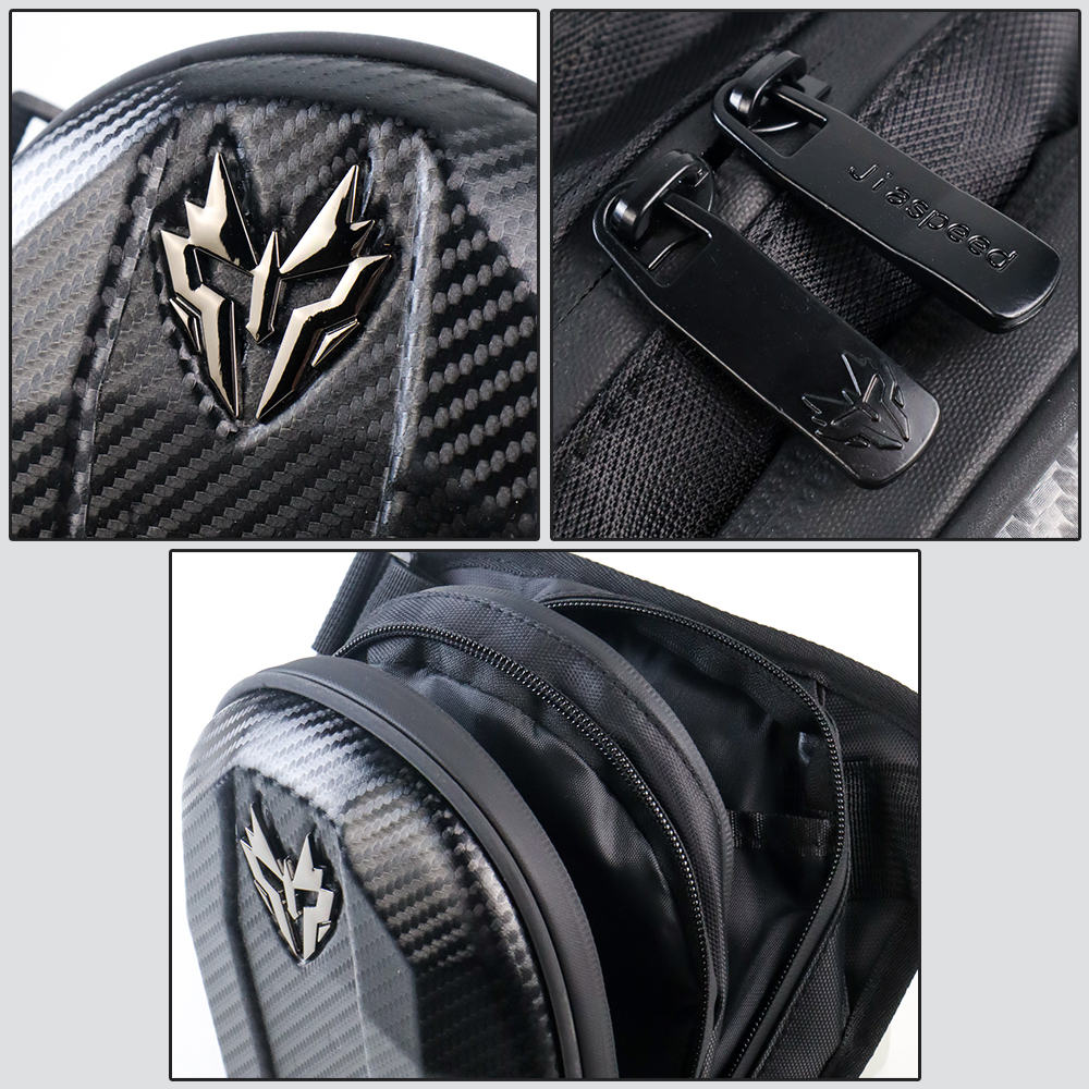 Carbon Διπλό Αδιάβροχο Τσαντάκι Μηρού - Μέσης Αναβάτη Μηχανής - EVA Oxford 120D Μαύρο Carbon Διπλό Αδιάβροχο Τσαντάκι Μηρού - Μέσης Αναβάτη Μηχανής - EVA Oxford 120D Μαύρο