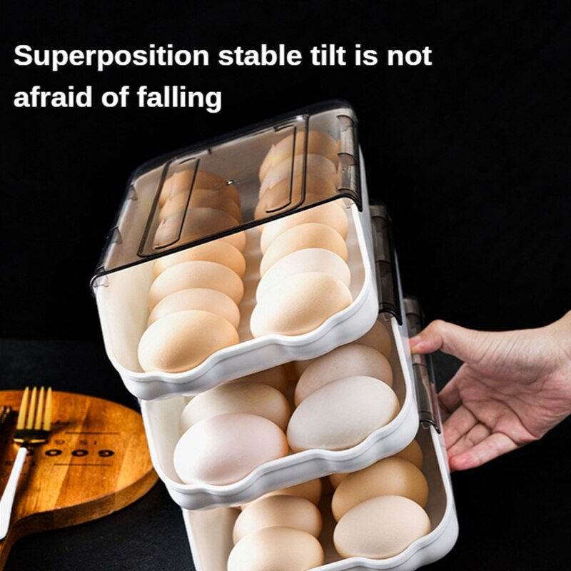Διάφανη Θήκη Αυγών Ψυγείου Πλαστική 16 Θέσεων 32x17x7cm Διάφανη Θήκη Αυγών Ψυγείου Πλαστική 16 Θέσεων 32x17x7cm
