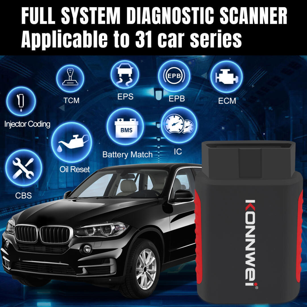 Διαγνωστικό Αυτοκινήτου OBD 2 με Bluetooth Συμβατό με Android - Konnwei Διαγνωστικό Αυτοκινήτου OBD 2 με Bluetooth Συμβατό με Android - Konnwei